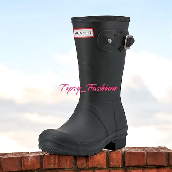 Hunter Original Short Rain Boots | Women’s Size 10 | Black - Picture 1 of 10